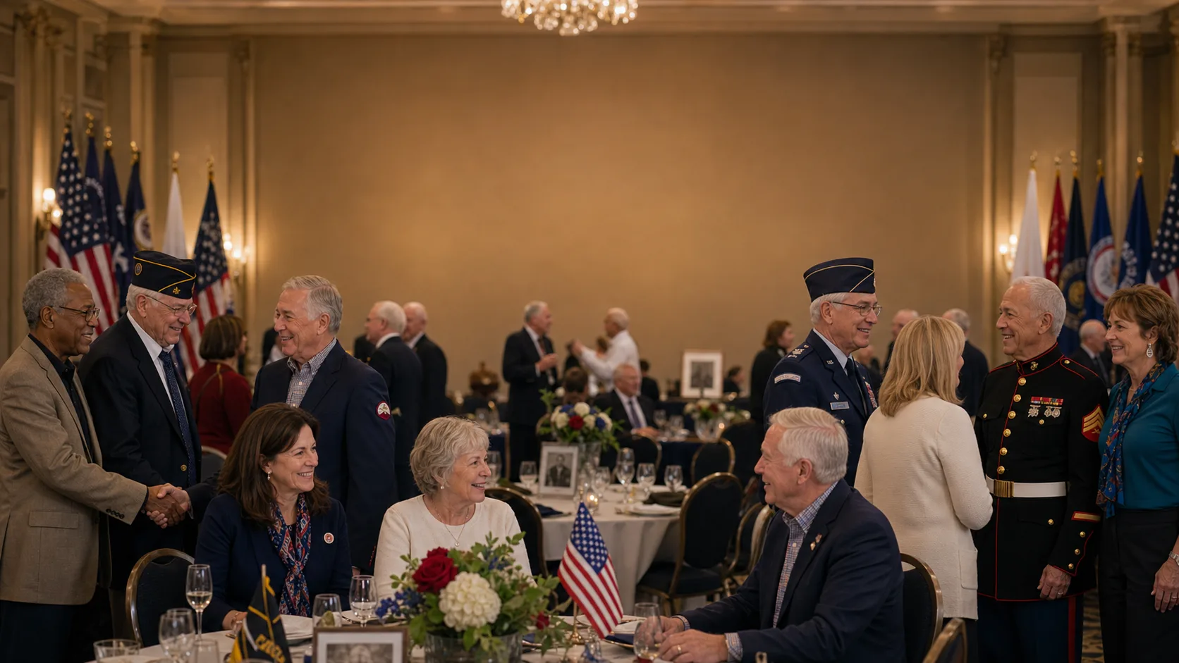 Veterans and their families gathered for a reunion event